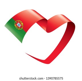 Portugal flag, vector illustration on a white background