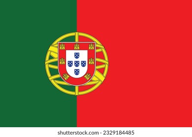 Vektorgrafik-Illustrator für die portugiesische Flagge. eps