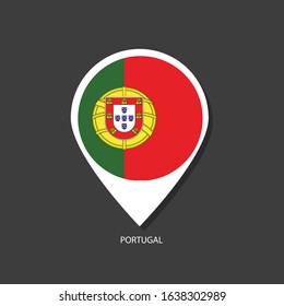 Portugal flag Vector marker with flags.