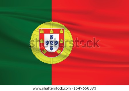 portugal flag with waving effect