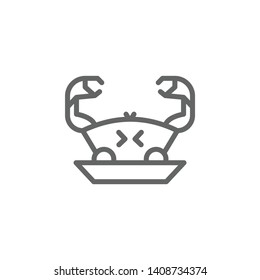 Portugal, food, crab icon. Element of Portugal icon. Thin line icon for website design and development, app development. Premium icon