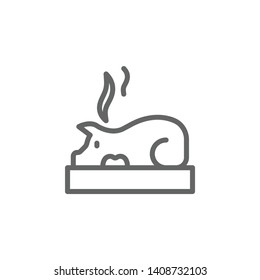 Portugal, food, roasted pig icon. Element of Portugal icon. Thin line icon for website design and development, app development. Premium icon