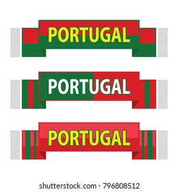 portugal football or soccer scarfs set
