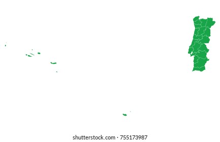Portugal green map