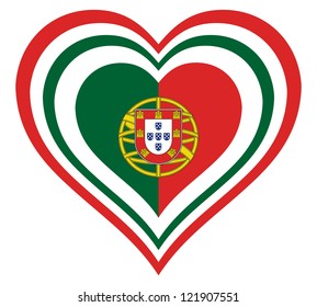 Portugal heart vector