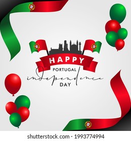 Portugal Independence Day Background Design