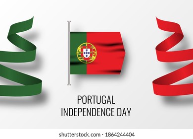 Portugal Indpendence day illustration template design