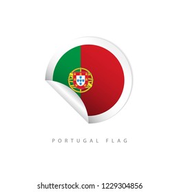 Portugal Label Flags Vector Template Design Illustration