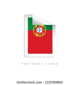 Portugal Label Flags Vector Template Design Illustration