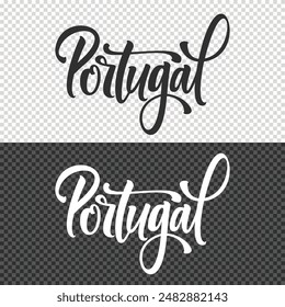 portugal lettering clipart element design