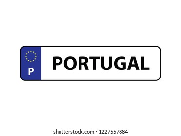 Portugal license plate car automobile banner