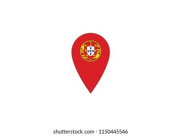 Portugal location pin navigation label map symbol