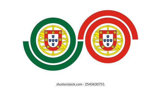 portugiesisches Logo-Design. Vektorgrafik einzeln auf weißem Hintergrund