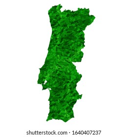 Portugal Map country green icon