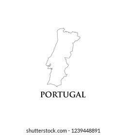 Portugal map icon vector illustration.