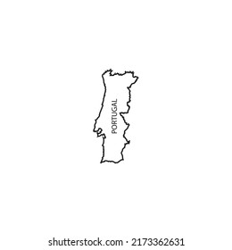 Portugal map icon. vector illustration symbol design.