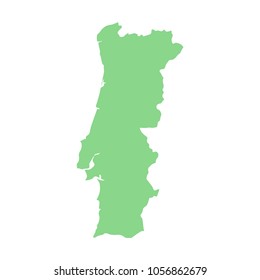 Portugal map silhouette