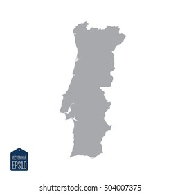 Portugal map silhouette
