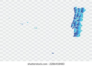 Portugal Map teal blue Color Background quality files png