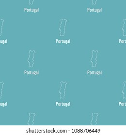 Portugal map thin line. Simple illustration of Portugal map vector isolated on white background