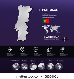 Portugal Map vector