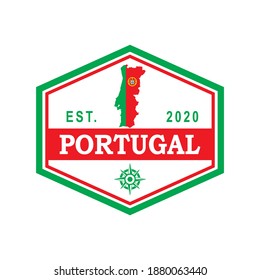 Portugal Map Vector Europe Logo Stock Vector (Royalty Free) 1880063440 ...