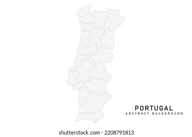 Portugal Map - World Map International vector template with High detailed including grey color and grey line isolated on white background for design - Vector illustration eps 10