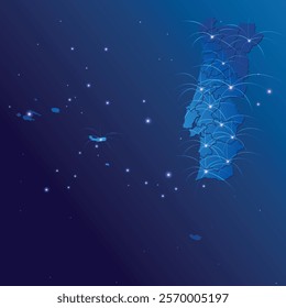 Portugal map world internet network