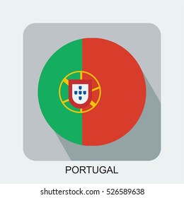 portugal nation flag, flat design vector europe  flag design