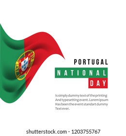 Portugal National Day Vector Template Design Illustration