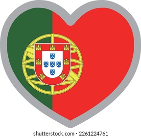 Portugal national flag icon vector Illustration material