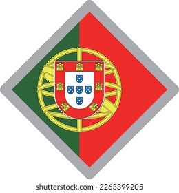 Portugal national flag icon vector Illustration material