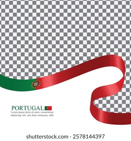 Portugal national flag ribbon stock vector