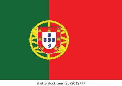 Portugal national pride. Portuguese flag flat vector illustration