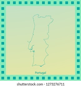 Portugal outline map