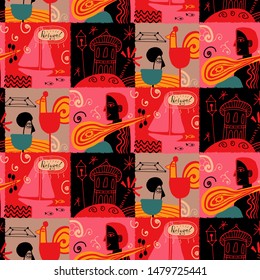 Portugal pattern seamless design illustration