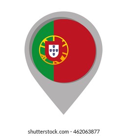 portugal pin pointer mark flag language icon