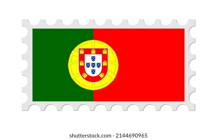 Portugal hat Stempel mit Schatten. Vektorgrafik.