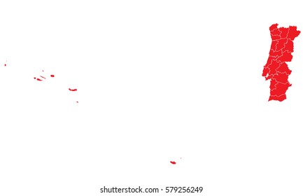 portugal red map