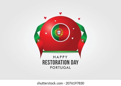 Portugal Restoration Day Design Background For Greeting Moment