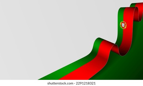 Portugal ribbon flag background. Element of impact for the use you want to make of it.