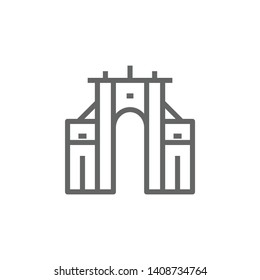 Portugal, Rua augusta arch icon. Element of Portugal icon. Thin line icon for website design and development, app development. Premium icon