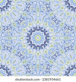 Diseño étnico sin fisuras en Portugal. El adorno de baldosas del baño repite el motivo cuadrado. Impresión textil árabe. Patrón de textura creativa sin costura. Parche artístico de la cubierta del suelo.