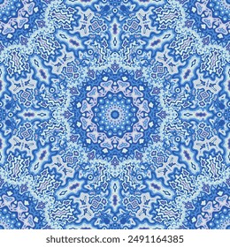 Diseño étnico de patrón sin fisuras. Mosaico adorno repetir motivo cuadrado. Estampado textil arabesco. Patrón sin fisuras étnico de textura creativa. Elemento de talavera de damasco.