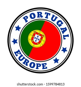 Portugal Sign Round Country Logo Flag Stock Vector (Royalty Free ...