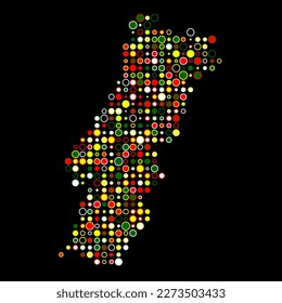 Portugal Silhouette Pixeldiagramm