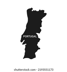 Portugal einfache, Vektorschwarze Vorlage.