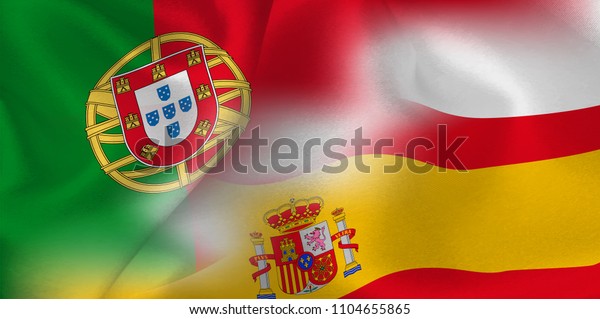 Portugal Spain National Flag Soccer Ball Stock Vector (Royalty Free ...