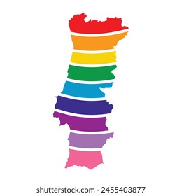 portugal swoosh silhouette rainbow map