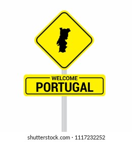 Portugal traffic signs board design vector 